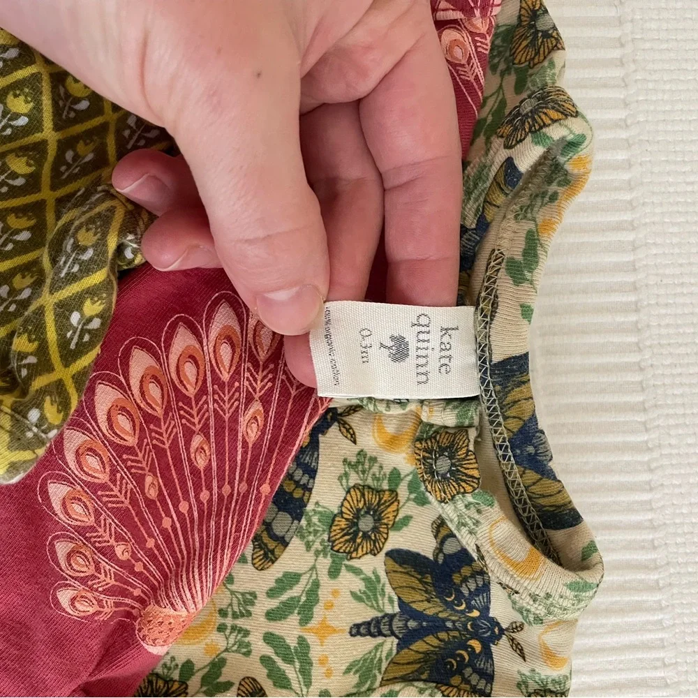 Kate Quinn | Bundle of 5 Long sleeve two way zipper footies 100% organic cotton - Picture 6 of 6